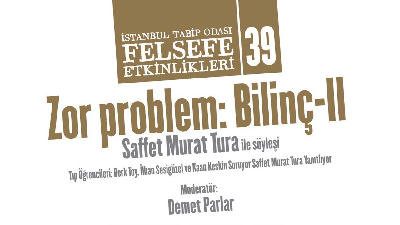 Felsefe Etkinlikleri 39: Zor Problem Bilinç II