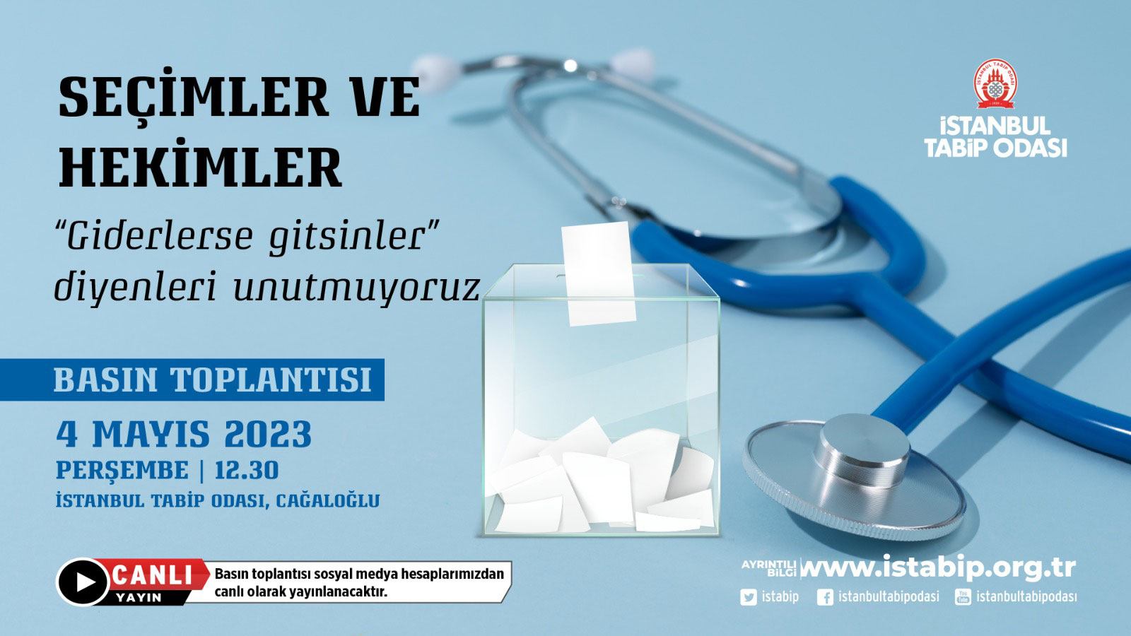 Basın Toplantısına Davet...Seçimler ve Hekimler: 