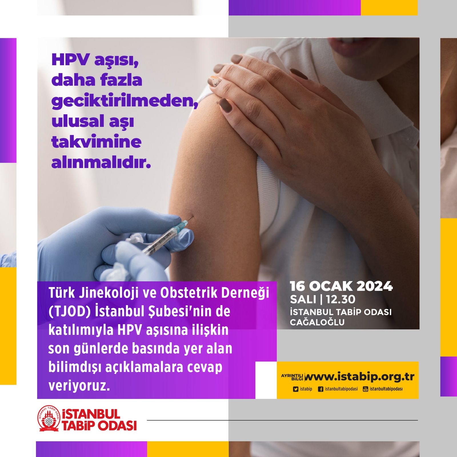 Basın Toplantısı - HPV Aşısı Daha Fazla Geciktirilmeden Ulusal Aşı Takvimine Alınmalıdır