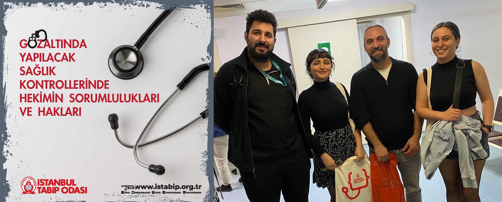 Eyüp Devlet Hastanesi Acil Servisi’ni Ziyaret Ederek Gözaltında Yapılacak Sağlık Kontrollerinde Hekimin Sorumlulukları ve Hakları Broşürü Dağıttık