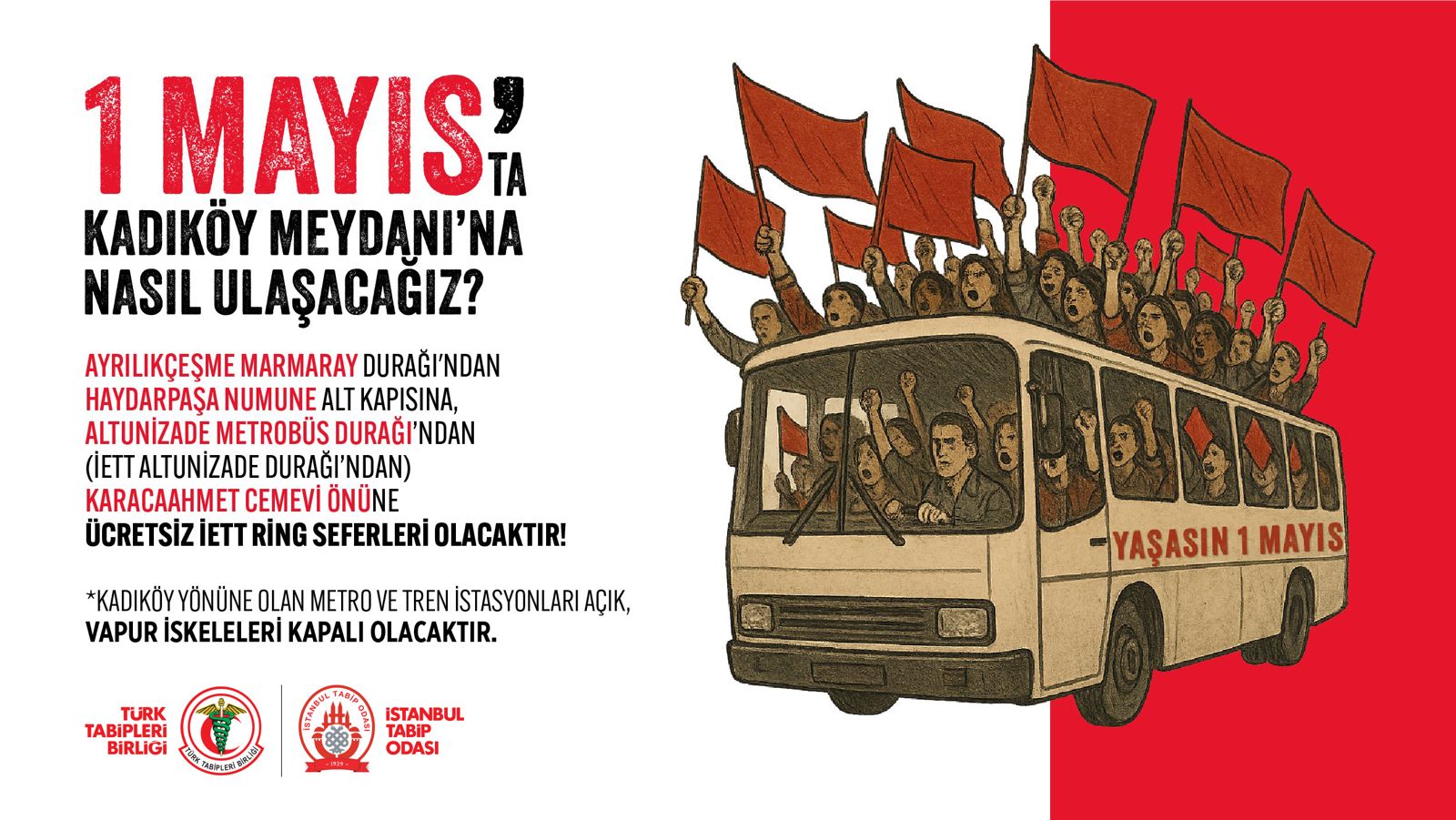 1 Mayıs'ta Kadıköy Meydanı'na Nasıl Ulaşacağız?