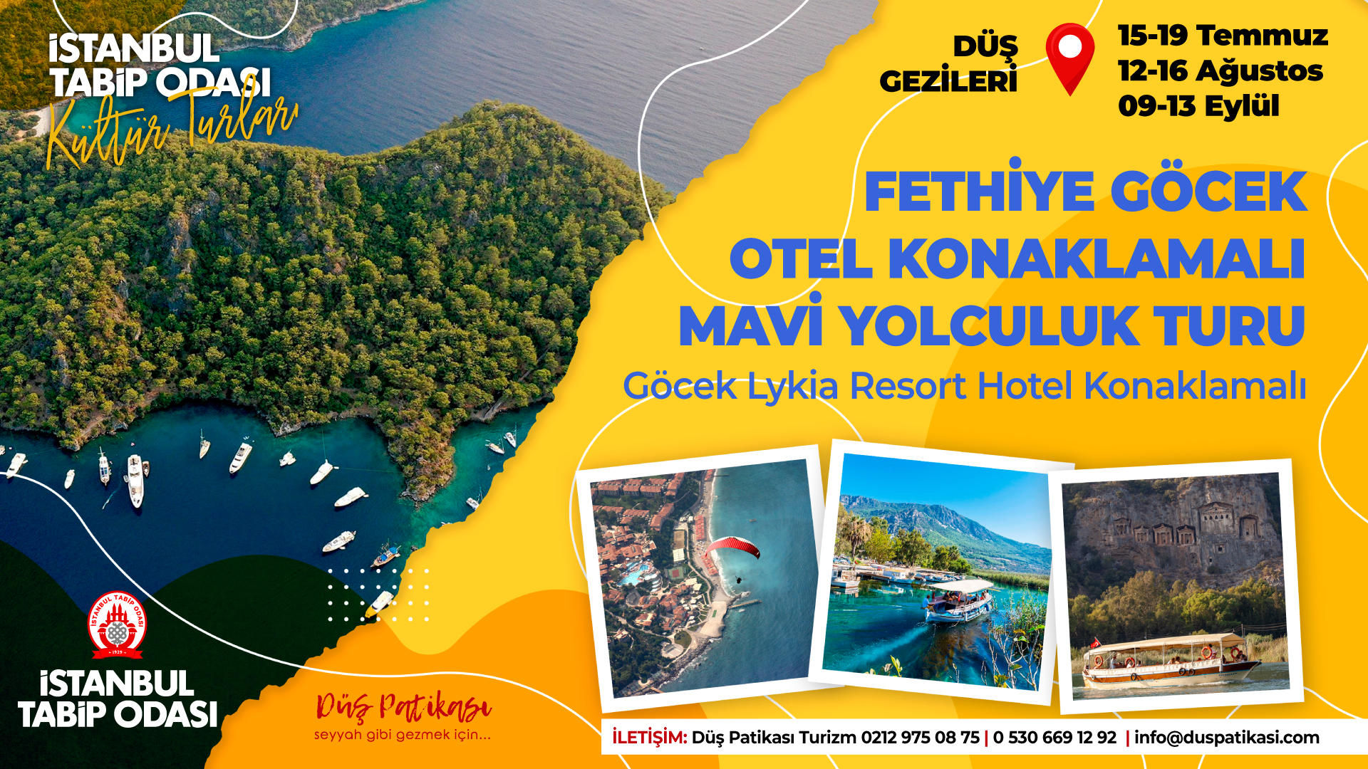 Fethiye Göcek Otel Konaklamalı Mavi Yolculuk Turu