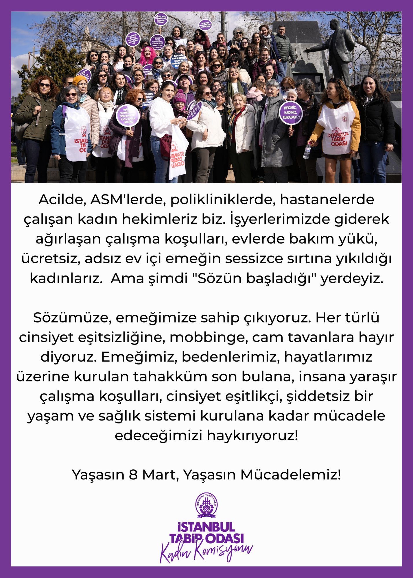 Yaşasın 8 Mart, Yaşasın Mücadelemiz!