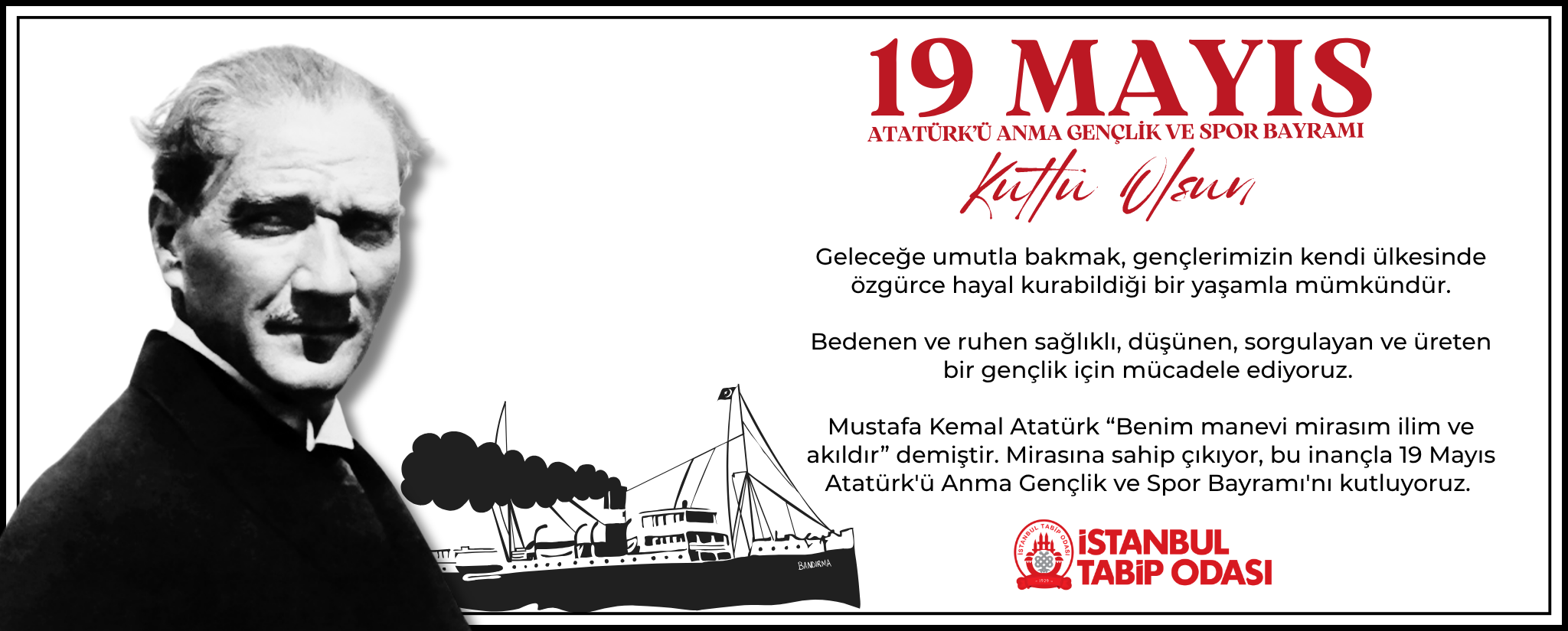 19 Mayıs Atatürk'ü Anma Gençlik ve Spor Bayramı Kutlu Olsun
