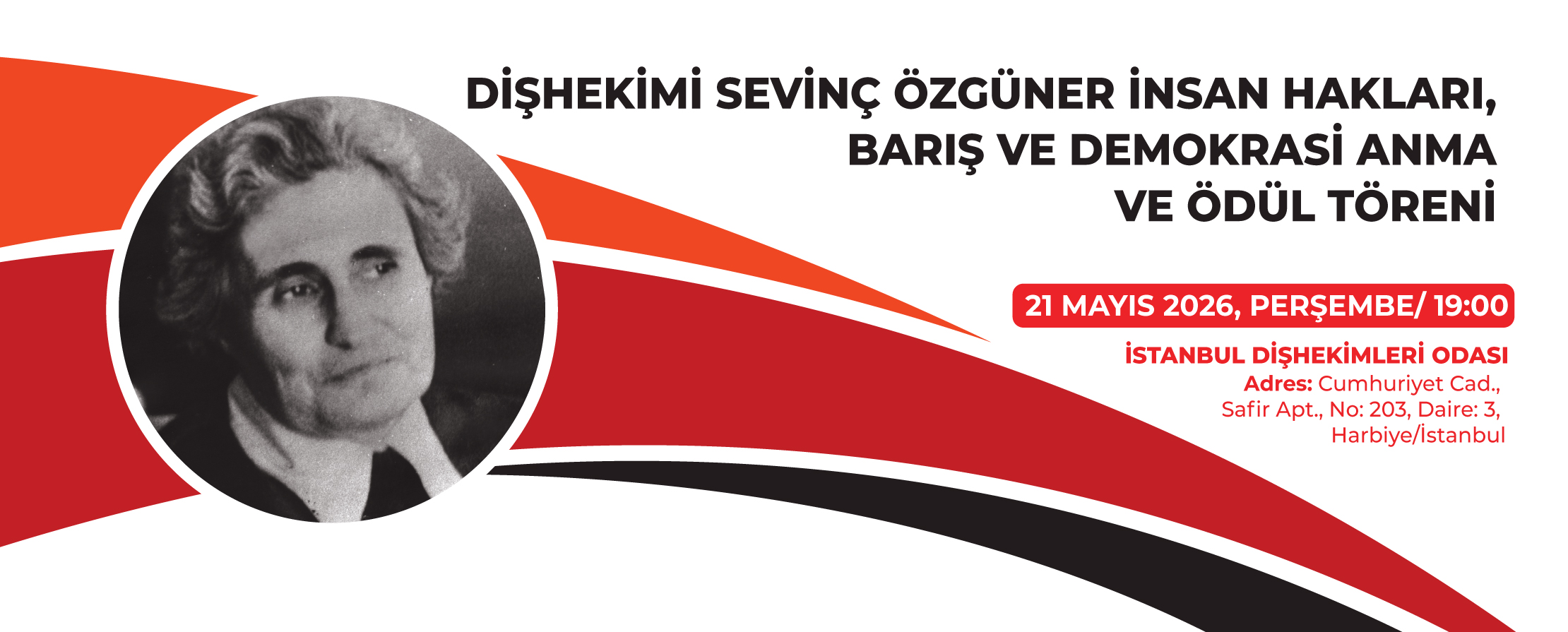 Dişhekimi Sevinç Özgüner İnsan Hakları, Barış ve Demokrasi Ödül ve Anma Töreni