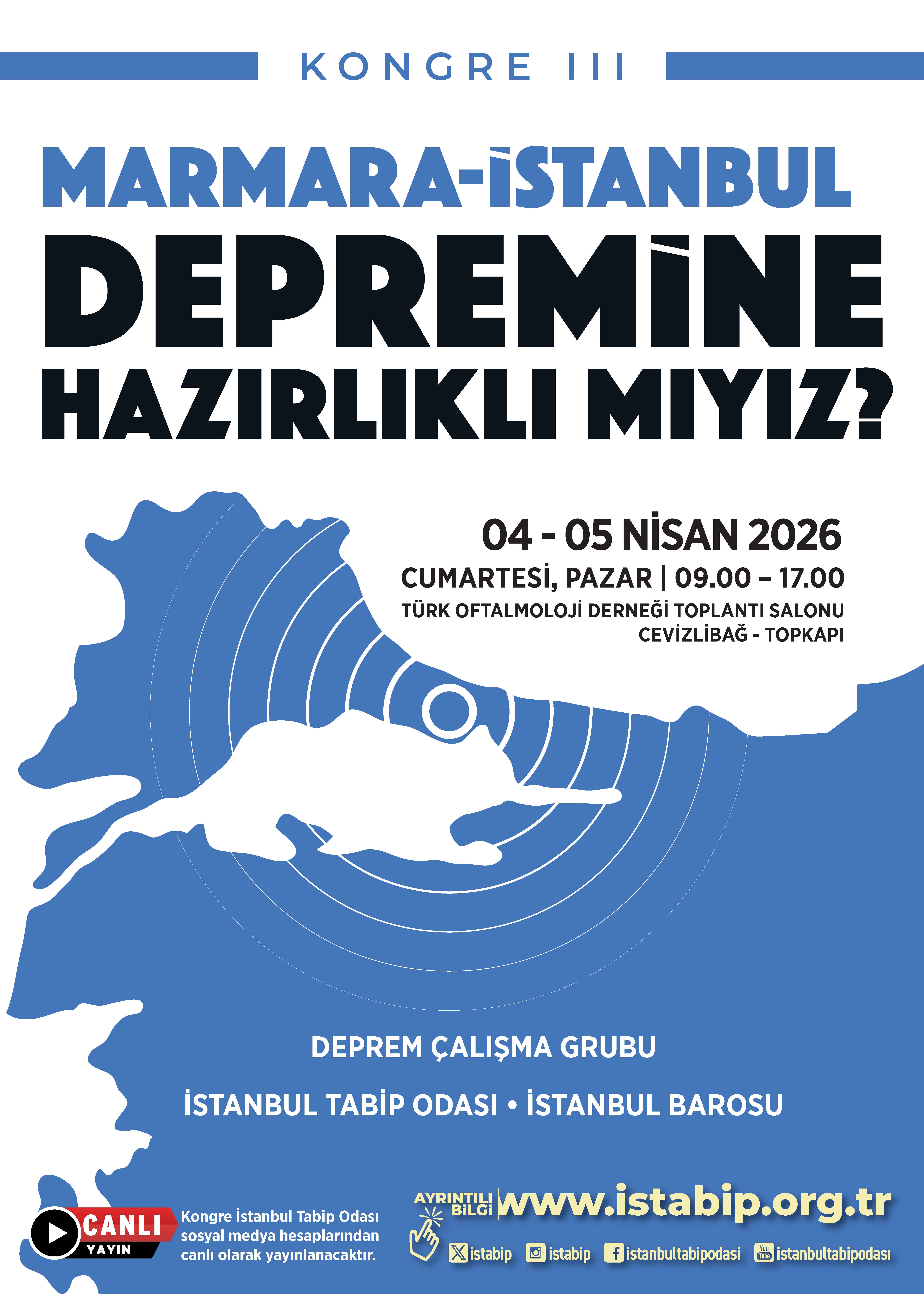 KONGRE - III: Marmara-İstanbul Depremine Hazırlıklı mıyız?