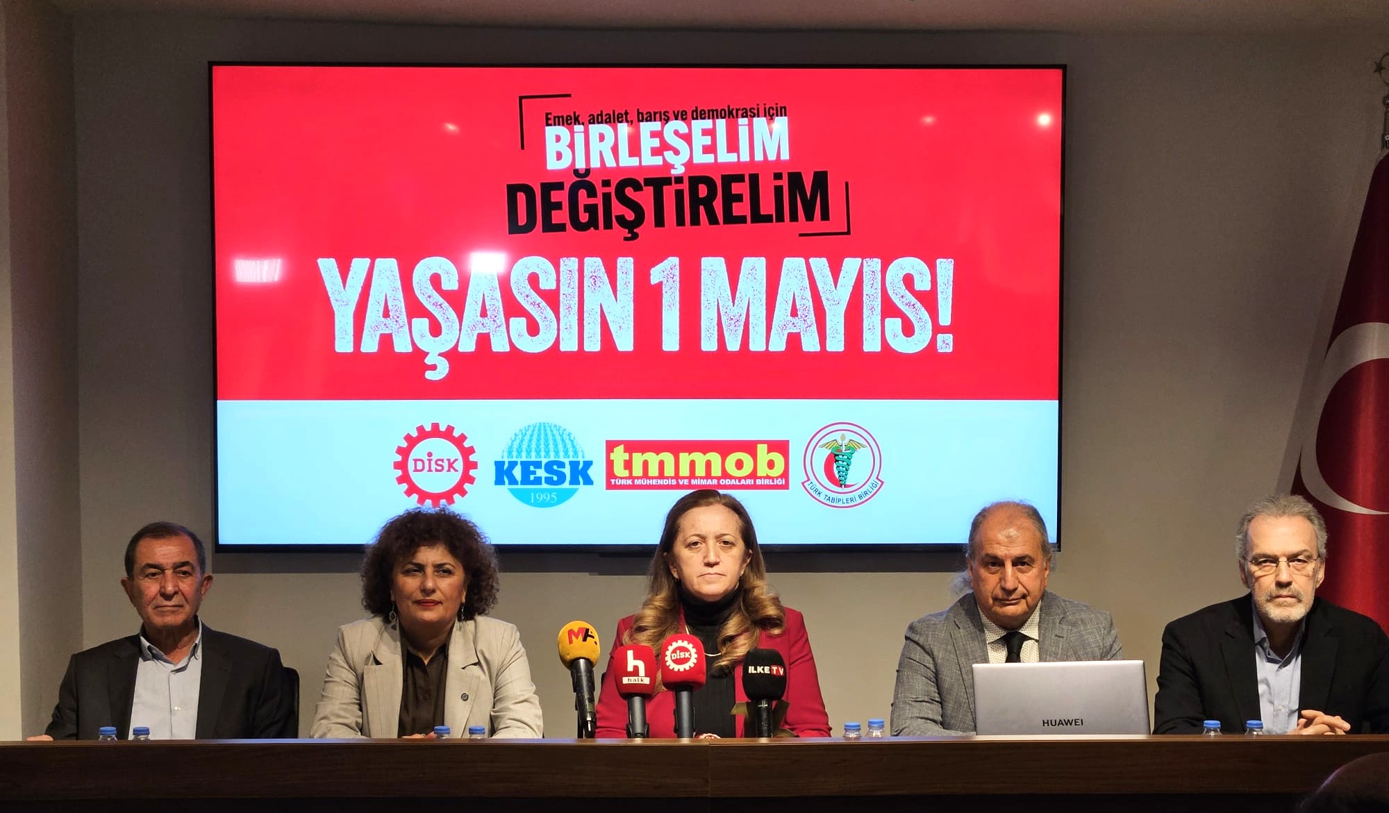DİSK, KESK, TMMOB ve TTB’den 1 Mayıs 2026 Çağrısı: Emeğin Hakkı İçin, Adalet İçin, Barış ve Demokrasi İçin 1 Mayıs’a! Birleşelim, Değiştirelim!